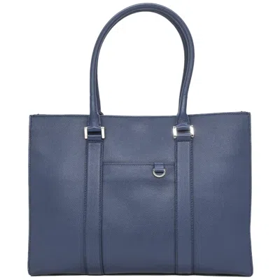 Pre-owned Bvlgari Blue Leather Denim Tote Bag ()