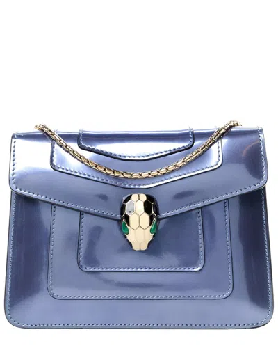 Bvlgari Blue Leather Serpenti Forever Crossbody (authentic Pre-loved)