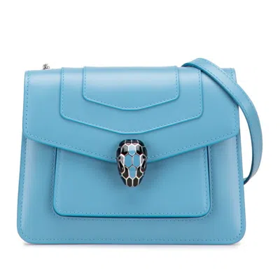 Pre-owned Bvlgari Blue Leather Shoulder Bag ()