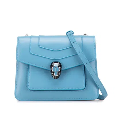 Pre-owned Bvlgari Blue Leather Shoulder Bag ()
