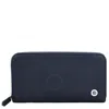 Bvlgari Blue Leather Zip Wallet In Blue