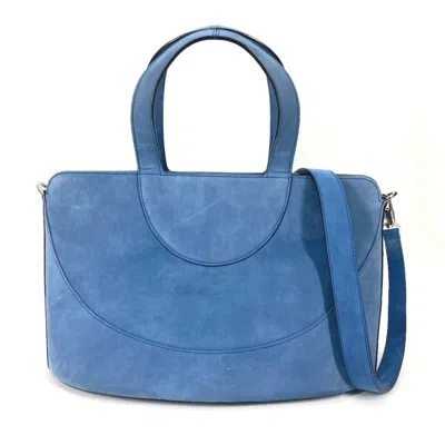 Pre-owned Bvlgari Blue Suede Handbag Shoulder Bag Tote Bag ()