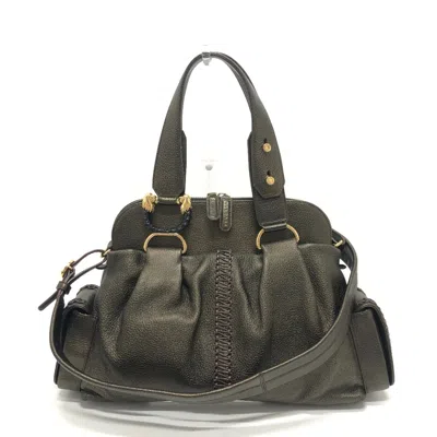 Pre-owned Bvlgari Bronze Leather Handbag Shoulder Bag Tote Bag ()