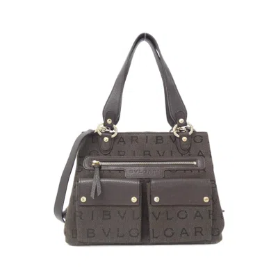 Pre-owned Bvlgari Brown Canvas Shoulder Bag ()