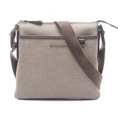 Pre-owned Bvlgari Brown Coated Canvas Shoulder Bag ()