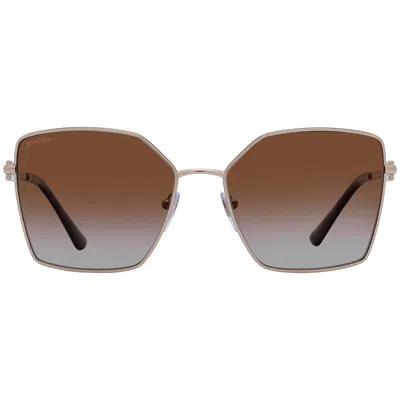 Bvlgari Brown Gradient Butterfly Ladies Sunglasses Bv6175 278/t5 56 In Neutral