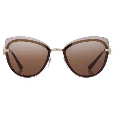 Bvlgari Brown Gradient Butterfly Ladies Sunglasses Bv6182b 278/13 60 In Red