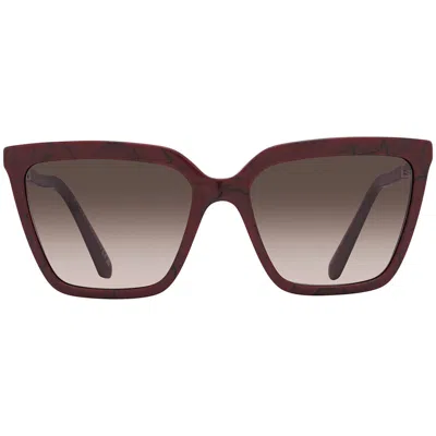 Bvlgari Brown Gradient Cat Eye Ladies Sunglasses Bv8255b 5500e2 57 In Burgundy