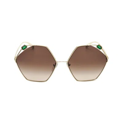 Bvlgari Brown Gradient Geometric Ladies Sunglasses Bv6160 278/13 58 In ["brown"]