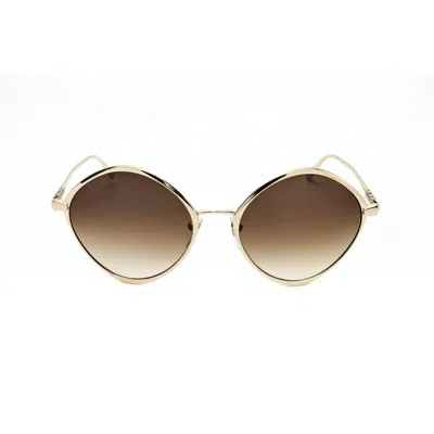 Bvlgari Brown Gradient Irregular Ladies Sunglasses Bv6186k 278/13 56 In ["brown"]