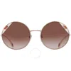 Bvlgari Brown Gradient Round Ladies Sunglasses Bv6159 278/13 54