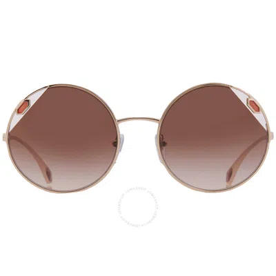 Bvlgari Brown Gradient Round Ladies Sunglasses Bv6159 278/13 54