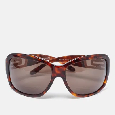 Pre-owned Bvlgari Brown Havana/brown 8022-b Rectangle Sunglasses