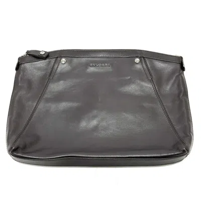 Pre-owned Bvlgari Brown Leather Clutch Bag ()
