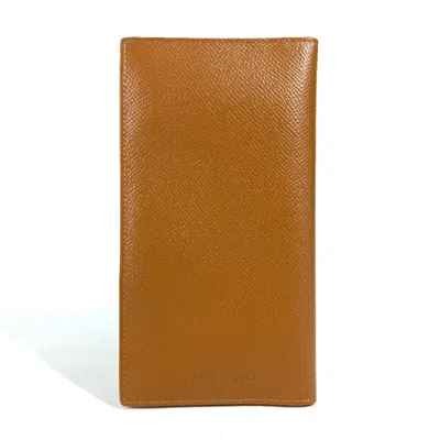 Pre-owned Bvlgari Brown Leather Long Wallet (bi-fold) ()