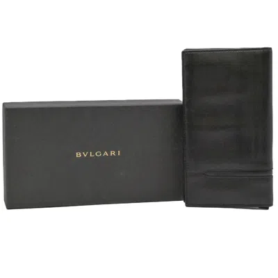 Pre-owned Bvlgari Brown Leather Long Wallet (bi-fold) ()