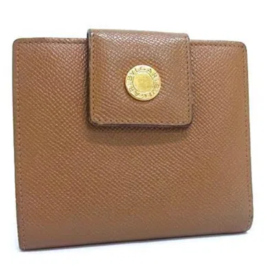 Pre-owned Bvlgari Brown Leather Wallet (bi-fold) ()