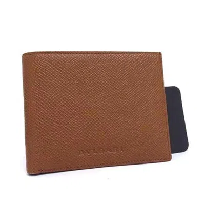 Pre-owned Bvlgari Brown Leather Wallet (bi-fold) ()