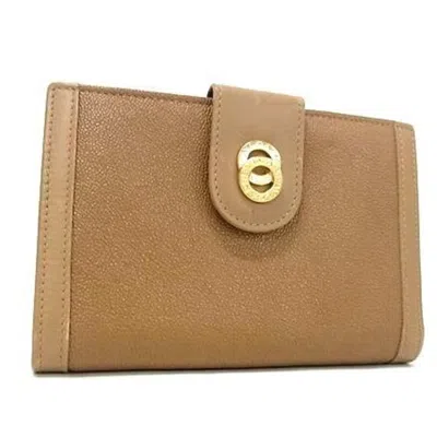 Pre-owned Bvlgari Brown Leather Wallet (bi-fold) ()