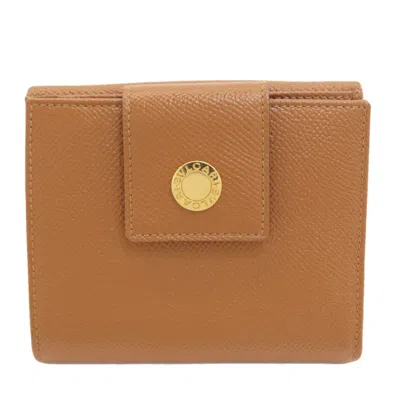 Pre-owned Bvlgari Brown Leather Wallet (bi-fold) ()