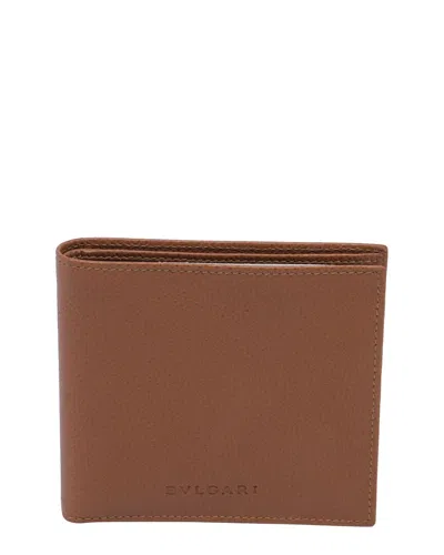 Bvlgari Bugari Bi-fold Wallet (authentic Pre-loved) In Brown