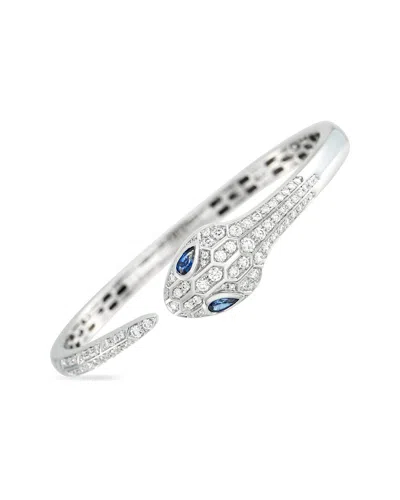 Bvlgari Bulgari 18k 1.47 Ct. Tw. Diamond & Sapphire Bracelet (authentic Pre-loved) In Metallic