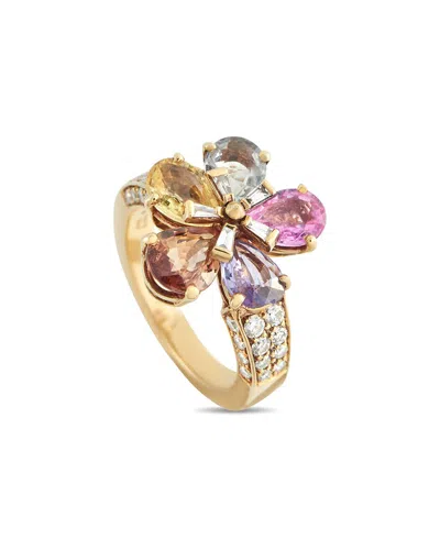 Bvlgari Bulgari 18k 3.80 Ct. Tw. Diamond & Sapphire Ring (authentic Pre-loved) In Multi