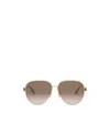 Bvlgari Bulgari Aviator Frame Sunglasses In Gray