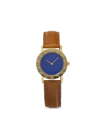Pre-owned Bvlgari Bulgari Bulgari 26mm In Blue