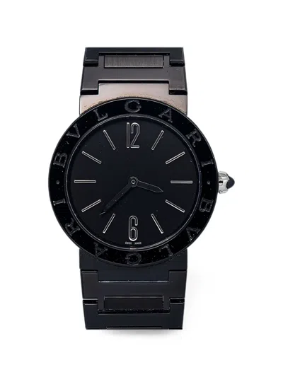 Pre-owned Bvlgari Bulgari Bulgari 38mm Watch In Black