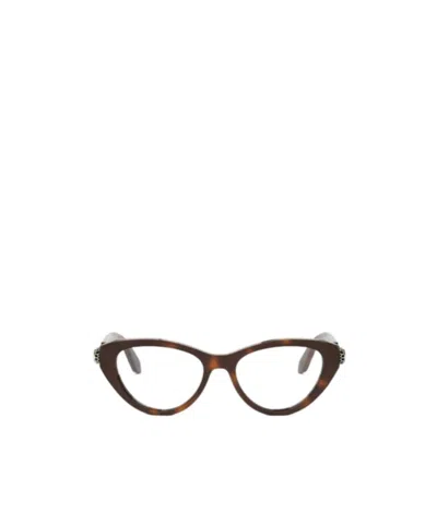 Bvlgari Bulgari Butterfly Frame Glasses In Brown