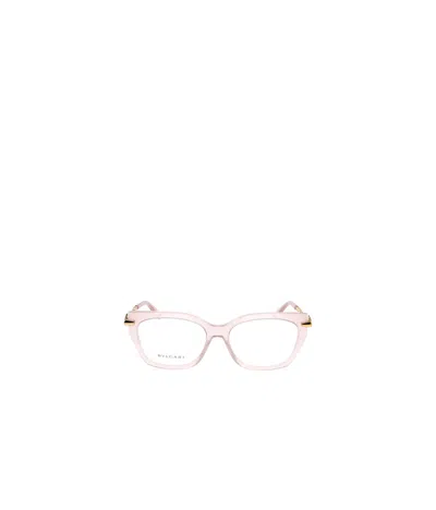 Bvlgari Bulgari Butterfly Frame Glasses In Pink
