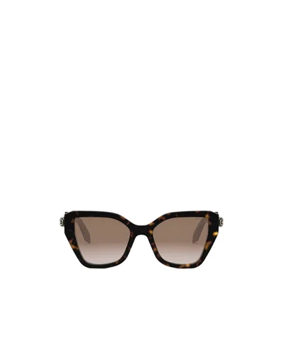 Bvlgari Bulgari Butterfly Frame Sunglasses In Brown