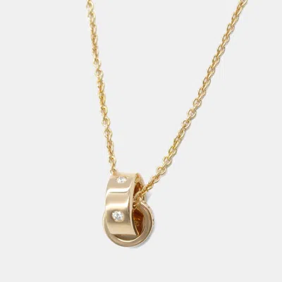 Pre-owned Bvlgari Bulgari   18k Rose Gold Diamond Link Pendant Necklace