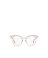 Bvlgari Bulgari Cat-eye Frame Glasses In White