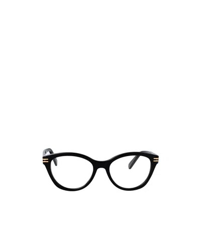 Bvlgari Bulgari Cat-eye Frame Glasses In 001 Shiny Black