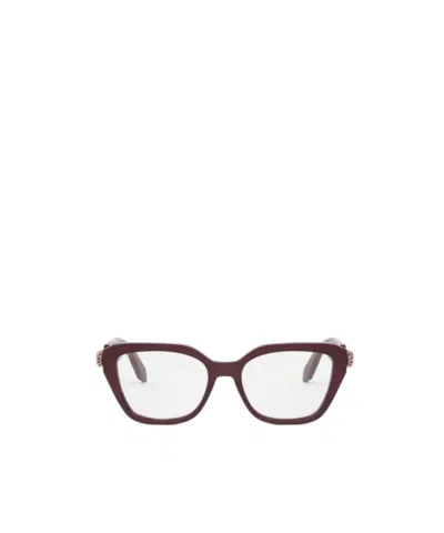 Bvlgari Bulgari Geometric Frame Glasses In White