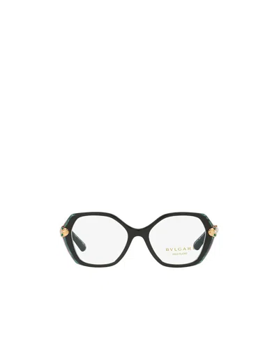 Bvlgari Bulgari Hexagon Frame Glasses In Black