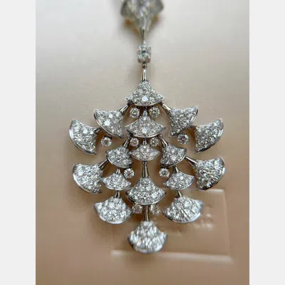 Pre-owned Bvlgari Bulgari High Jewelry Fan Pendant Necklace White Gold Full Diamond