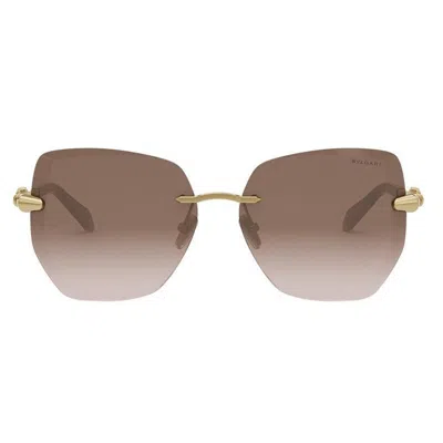 Bvlgari Bulgari Irregular Frame Sunglasses In Gold