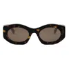 Bvlgari Bulgari Oval Frame Sunglasses In Brown