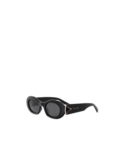 Bvlgari Bulgari Oval Frame Sunglasses In Black