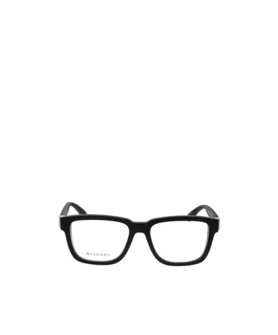 Bvlgari Bulgari Rectangular Frame Glasses In Black