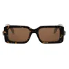Bvlgari Bulgari Rectangular Frame Sunglasses In Brown