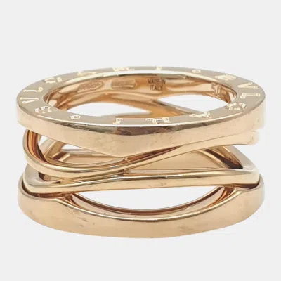 Pre-owned Bvlgari Bulgari Rose Gold Zaha Hadid B.zero1 Legend Ring Us 5.25