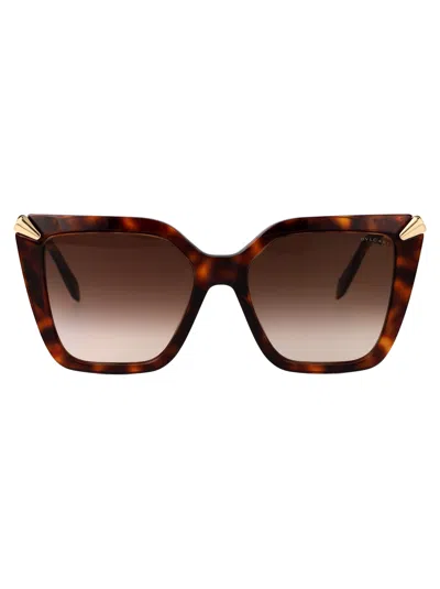 Bvlgari Full Frame Sunglasses In Brown
