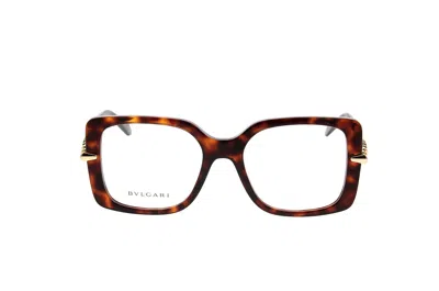 Bvlgari Bulgari Square Frame Glasses In Brown