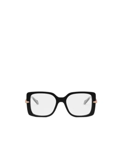 Bvlgari Bulgari Square Frame Glasses In Pink