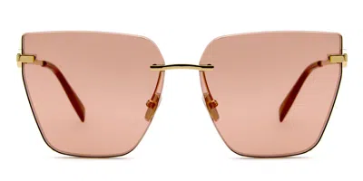 Bvlgari Bv40012u 28z Occhiali Da Sole Rosa Per Donna In Brown