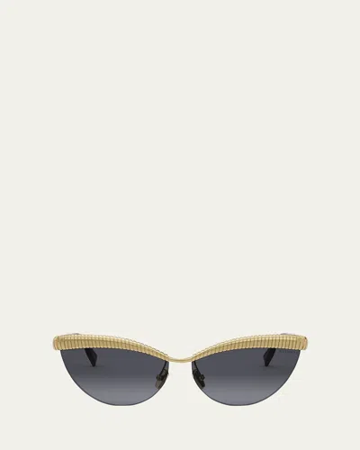 Bvlgari Bv40056u Sunglasses In Gold/smoke Grad